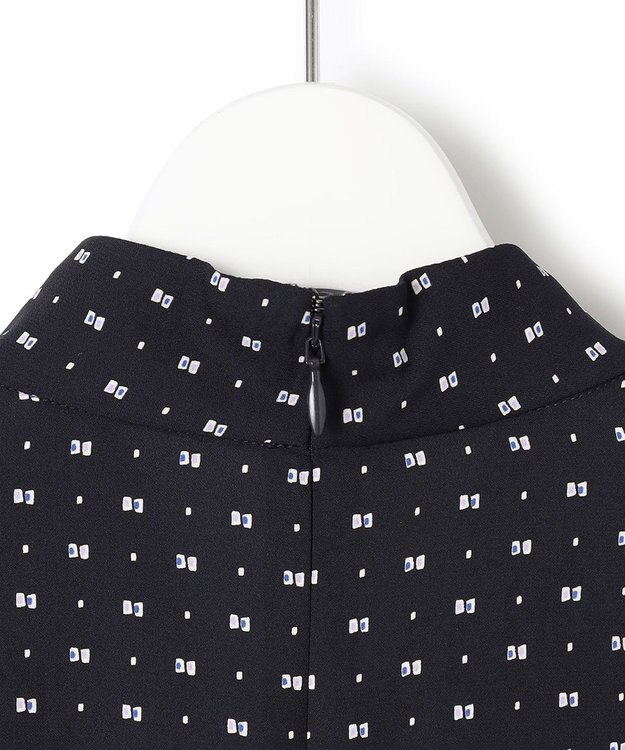 23区 L スクエアドット プリント ワンピース ネイビー系5