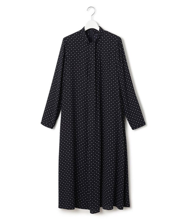 23区 L スクエアドット プリント ワンピース ネイビー系5