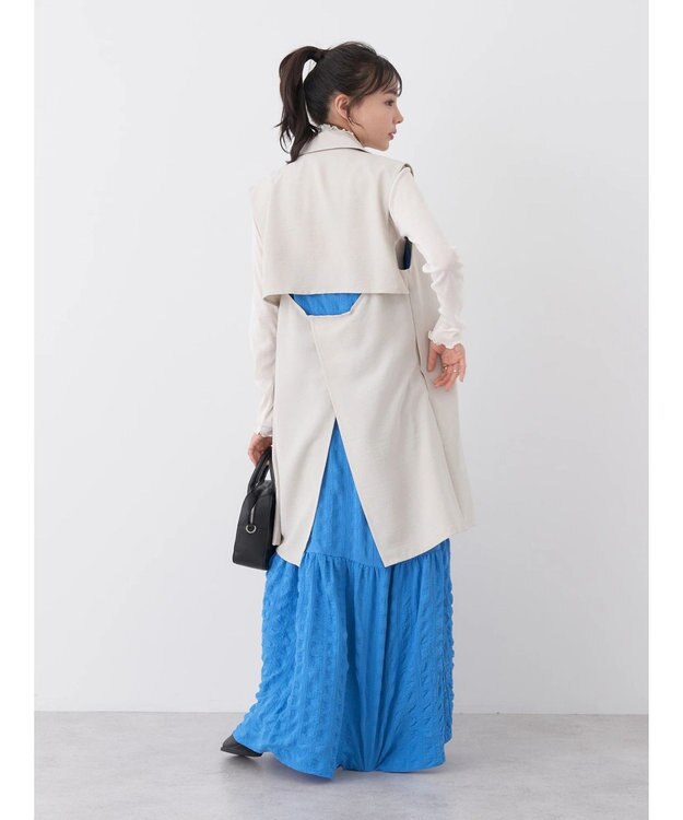 earth music&ecology バックデザインジレ Beige