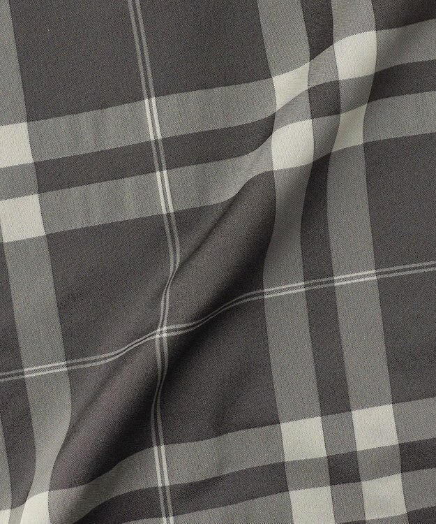 J.PRESS LADIES L ブロックチェックジャガード ワンピース ブラック×ベージュ系