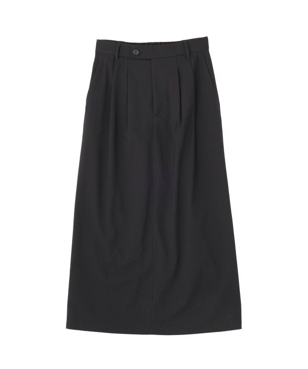 Green Parks イージーケアタック入りスカート Black