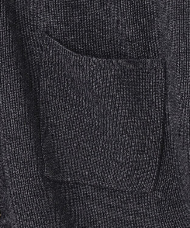 J.PRESS LADIES 【洗える】SEMI WORSTED カーディガン グレー系