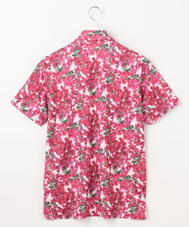 23区GOLF 【MEN】【接触冷感・UVケア・吸水速乾】ブーゲンビリア柄 ポロシャツ ピンク系5