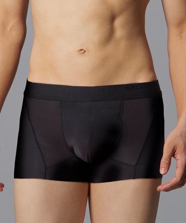 WACOAL MEN WACOAL MEN ボクサーパンツ ローライズ 【超気持ちいいパンツ】 動きにフィット 裾やウエストがズレにくい フロントの安定性・快適性 前閉じ 下着 メンズ WT3440 /ワコールメン ブラック