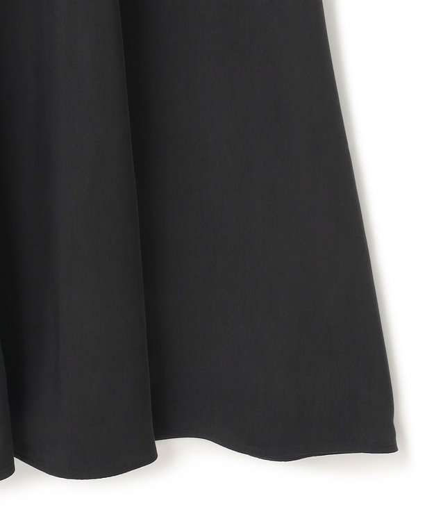 23区 【接触冷感/洗える】フィブリルツイル ギャザー スカート ブラック系