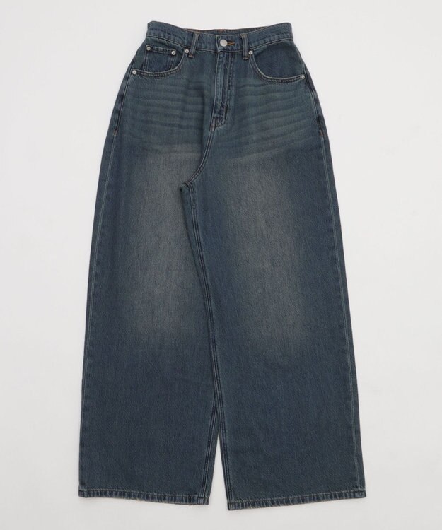 WEGO サマーデニムルーズワイドパンツ デニム中濃加工色