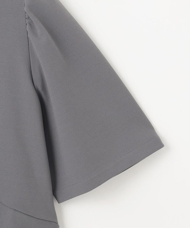 組曲 S ご好評につき追加生産【WEB限定】ジョーゼットジャージーティアード ブラウス グレー系