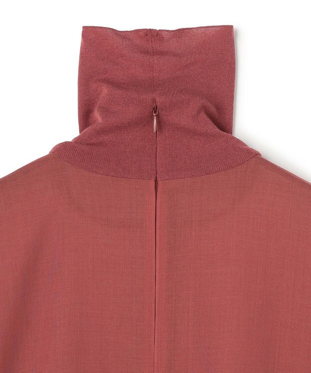 BEIGE， MOYE / ニットドッキング ロングスリーブブラウス L.Bordeaux