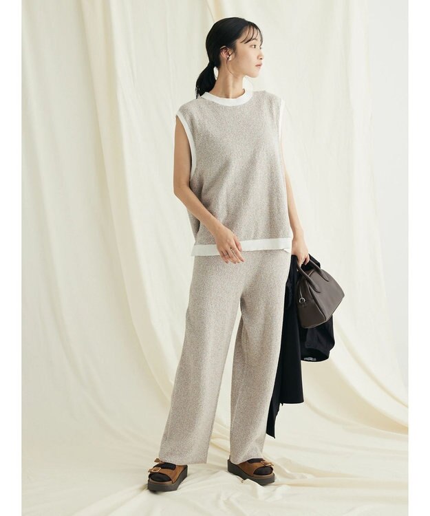 CRAFT STANDARD BOUTIQUE リンクス編みニットパンツ Ivory