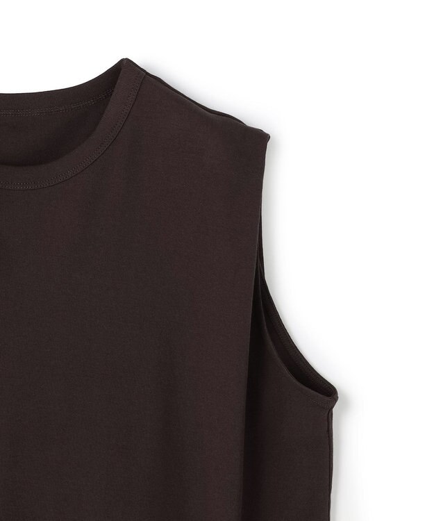 UNFILO ドライタッチフライス ノースリーブ Tシャツ ブラウン