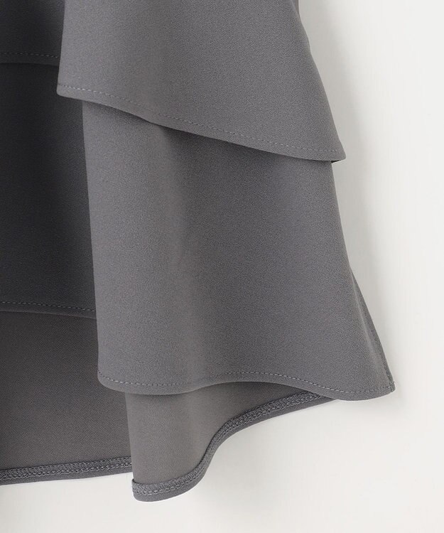 組曲 S ご好評につき追加生産【WEB限定】ジョーゼットジャージーティアード ブラウス グレー系