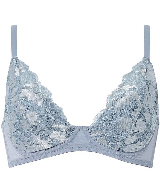 Wing ノンワイヤーブラ ここちよいつけごこち 気になる姿勢を意識しやすく 【キモチ上向きブラ】 ブラジャー KB7200 ウイング／ワコール グレイッシュブルー