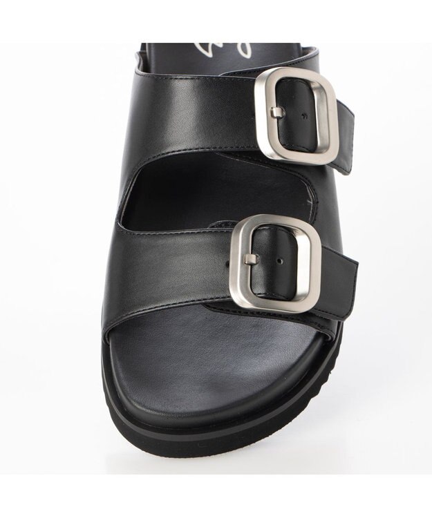 ing <ing>ダブルベルトミュールサンダル ブラック