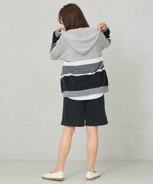 JOSEPH ABBOUD MOUNTAIN 【SPACE／UNISEX】ベアフリース パーカー ブラック系2