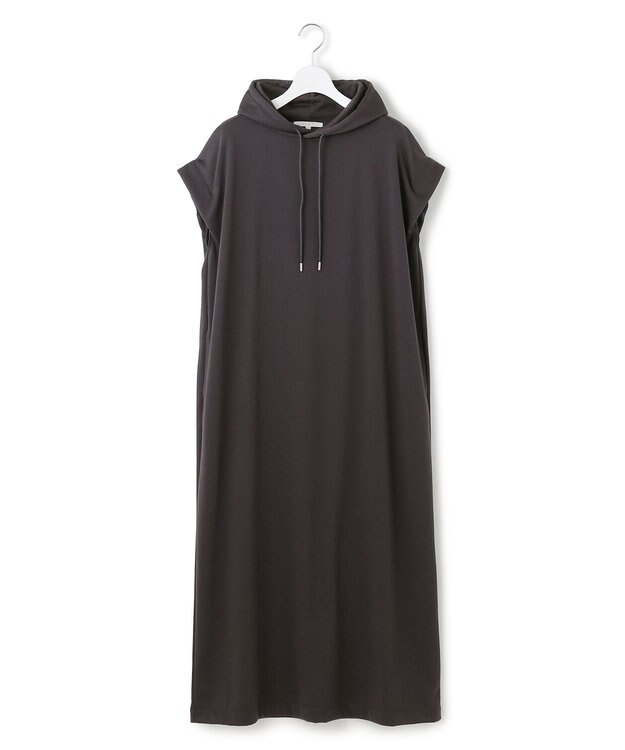 23区 L 【SLOW/一部店舗限定】コットンライクテリー フーディー ワンピース グレー系