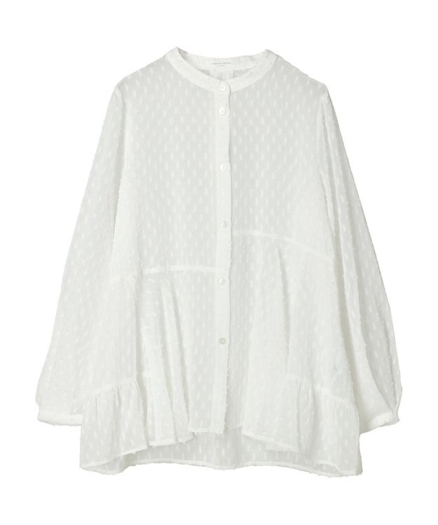 Green Parks アシメティアードブラウス Off White