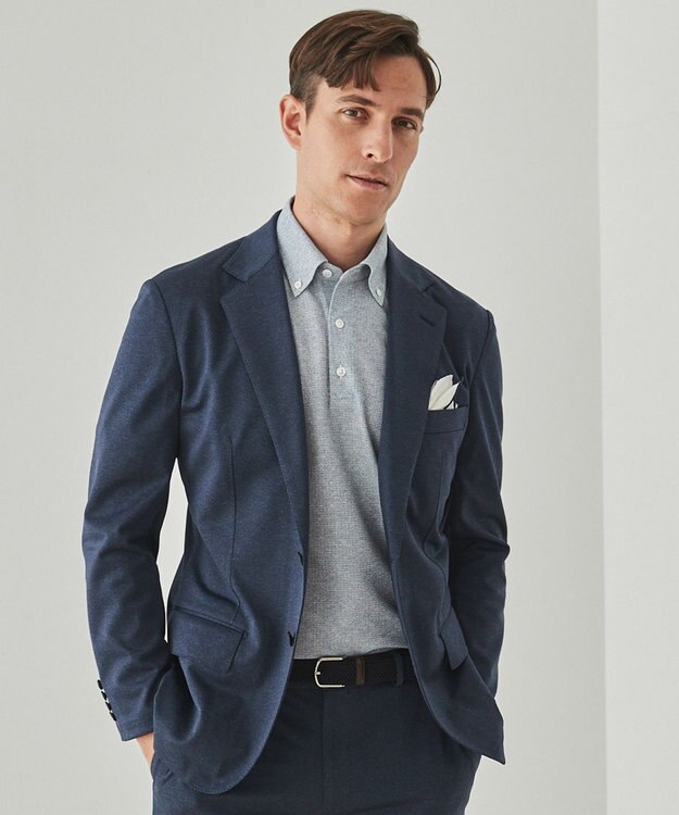 GOTAIRIKU セットアップ対応【洗える/ストレッチ/シワになりにくい】ドライジャージー セットアップジャケット ネイビー系8