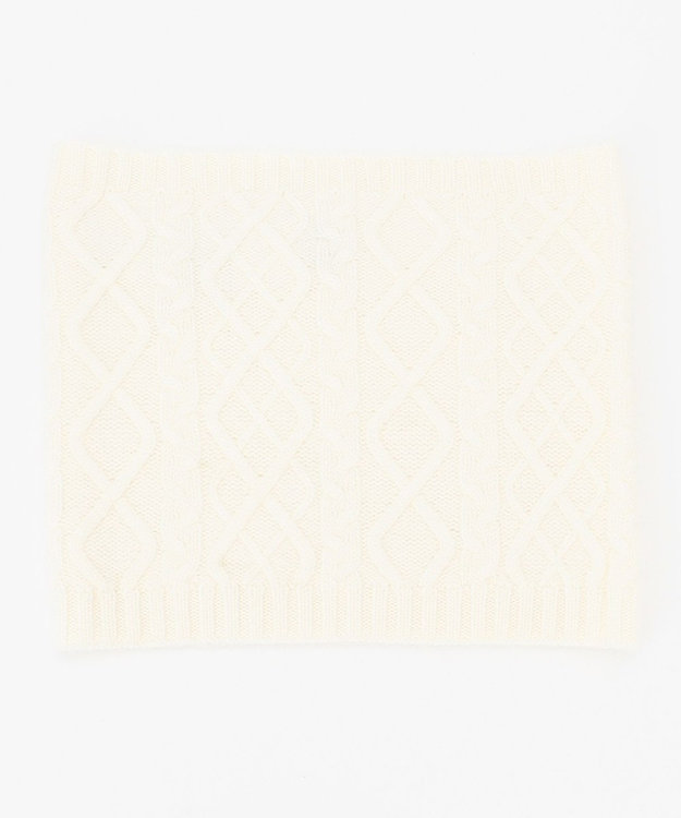 J.PRESS LADIES 【WEB限定・洗える】VICTORIAアランニット ネックウォーマー アイボリー系