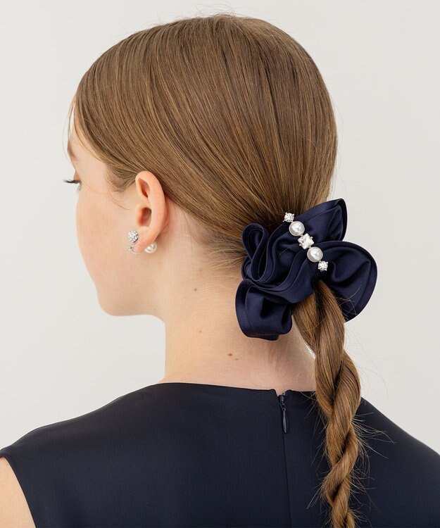 23区 【VERYコラボ】シュシュ&ブローチ2点セット ネイビー系