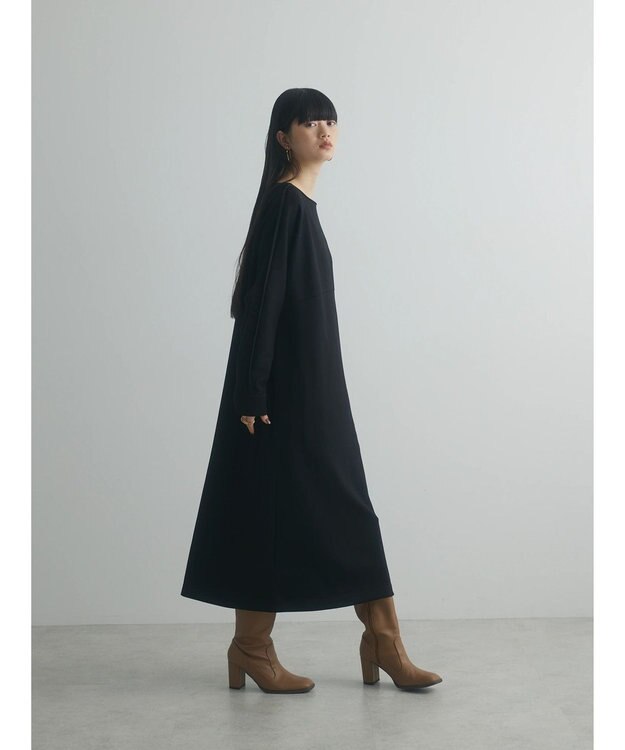 Green Parks armonia．ダンボール配色ワンピース Black