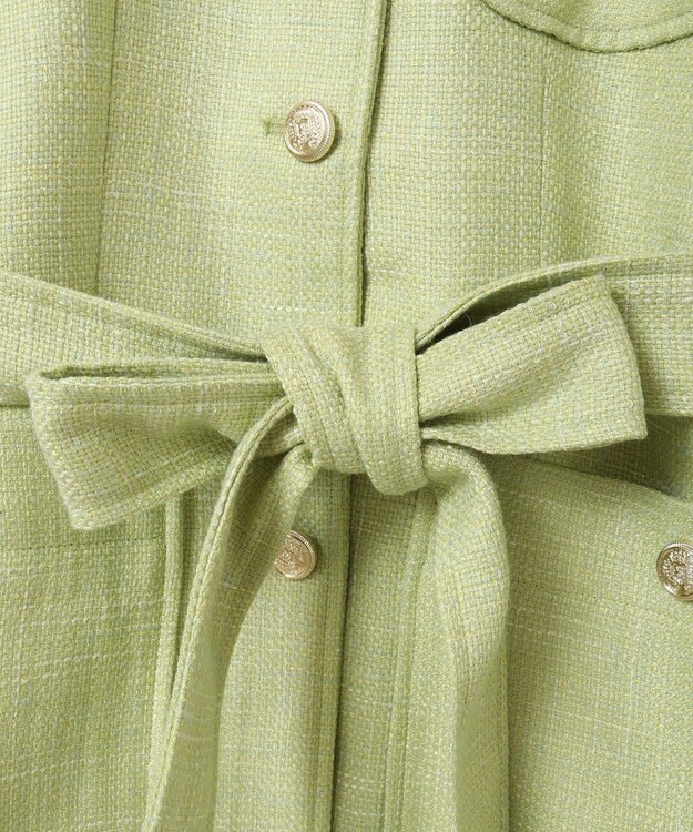 Green Parks ツィードミディ丈ジャケット Lime Green