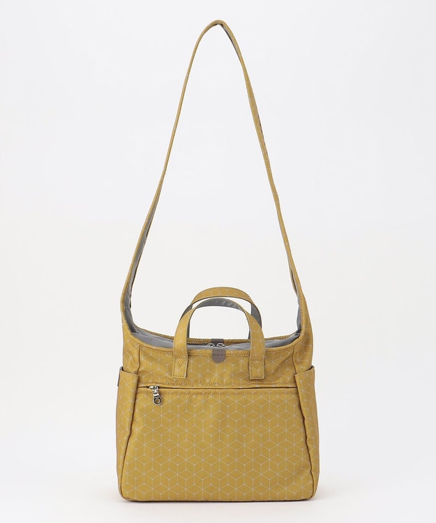 Y'SACCS キュービック×ポイントドット　2WAYトート＆ショルダー　Sサイズ イエロー