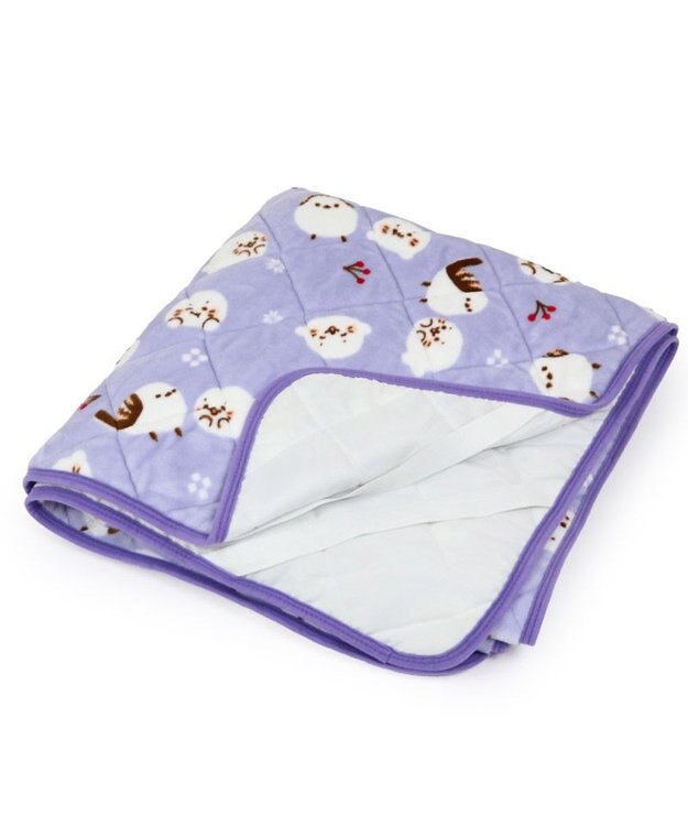 Mother garden しろたん 敷パッド 《シマエナガ》 100×200cm パープル