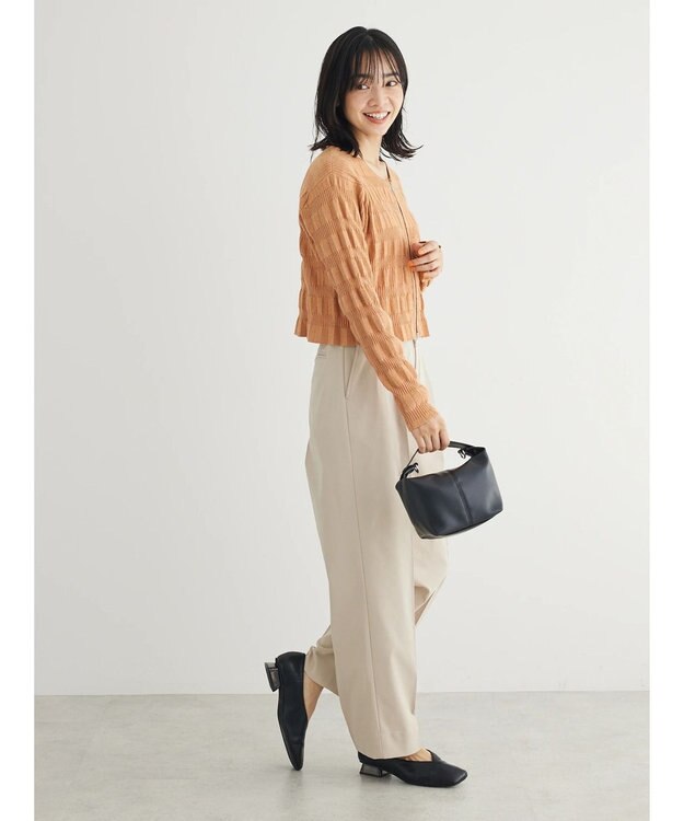 Green Parks きれいシルエットパンツ（ワイドストレート） Beige