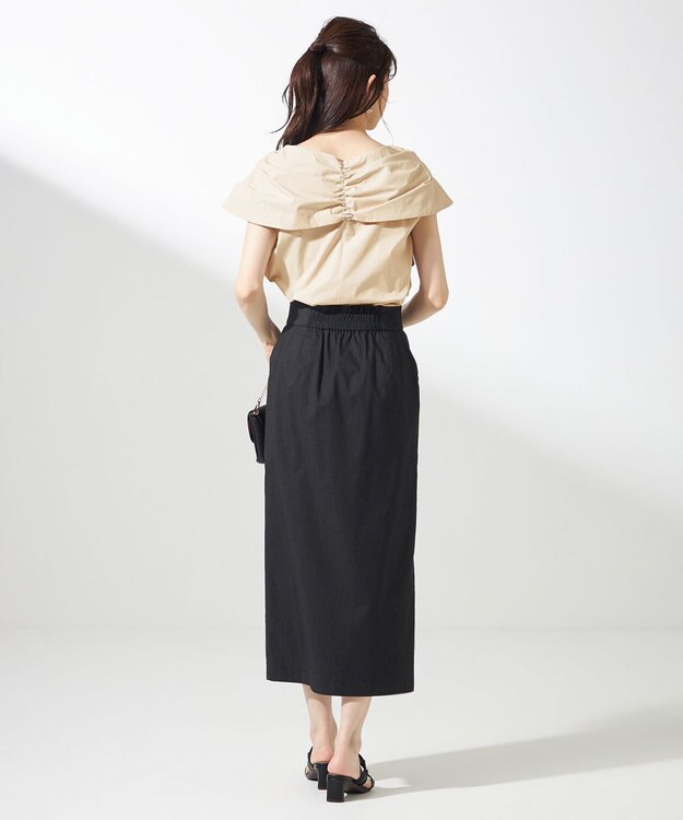 ANY SIS 【洗える】ツイストフロント ブラウス ベージュ