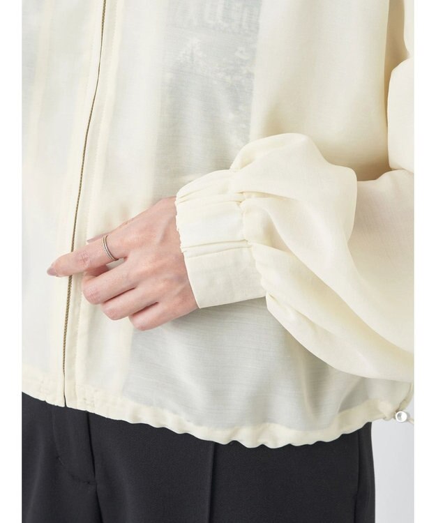 earth music&ecology シアーフードブルゾン Light Yellow