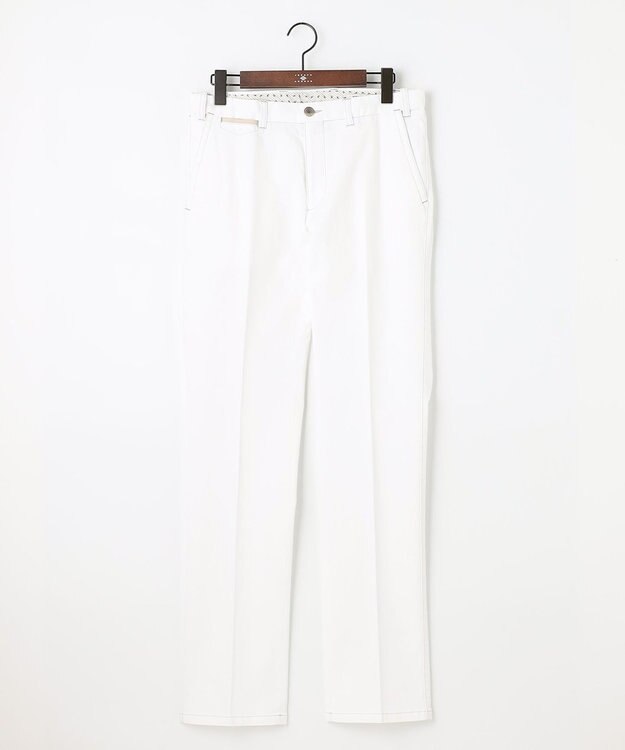 JOSEPH ABBOUD 【カラー豊富】人気！ウエストも伸びる！ オーガニックストレッチパンツ ホワイト系