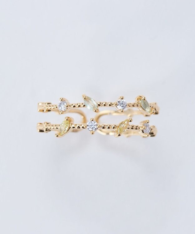 Phoebe ハーモニーカラーダブルラインリング マルチ1