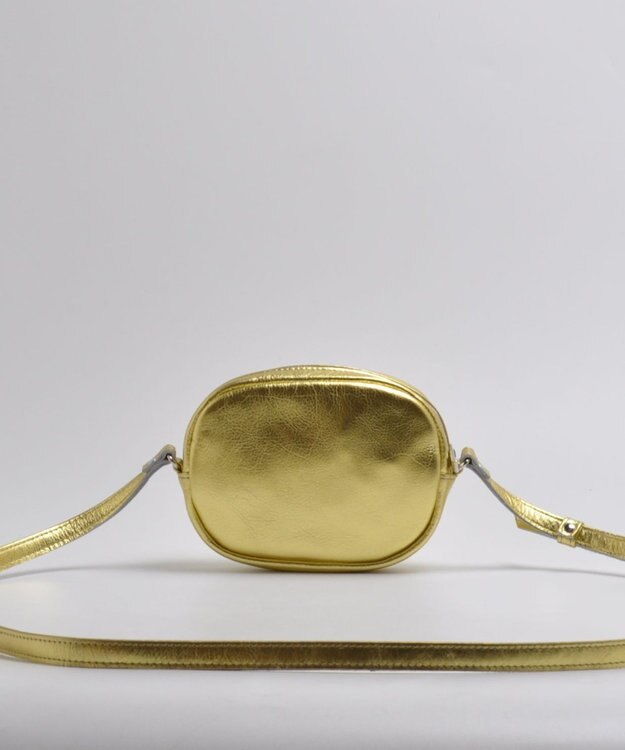 blancle メタリックレザー ラウンドショルダー GOLD