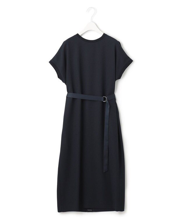 ICB 【接触冷感・UVケア・速乾・洗える】FluidBackSatin ワンピース ネイビー系