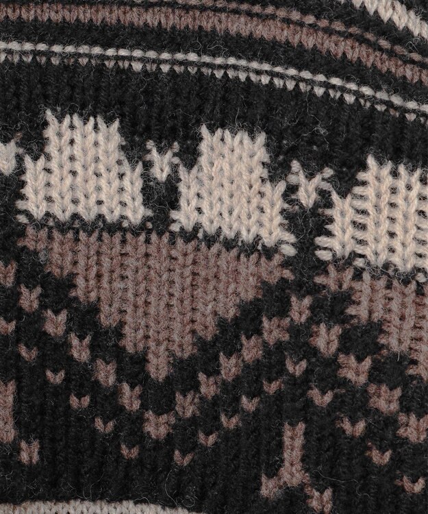 JOSEPH ABBOUD MOUNTAIN 【ペルー素材使用】ハイランドウール カウチン ジップ ニット ブラック系7