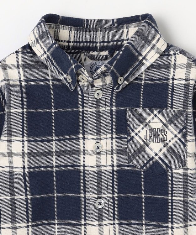 J.PRESS KIDS 【110-130cm】ビッグチェック シャツ ネイビー系4