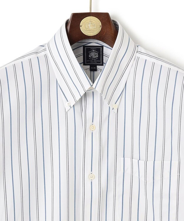 J.PRESS MEN 【WEB・一部店舗限定】PINOXリズムストライプシャツ/B.D. ターコイズブルー系2