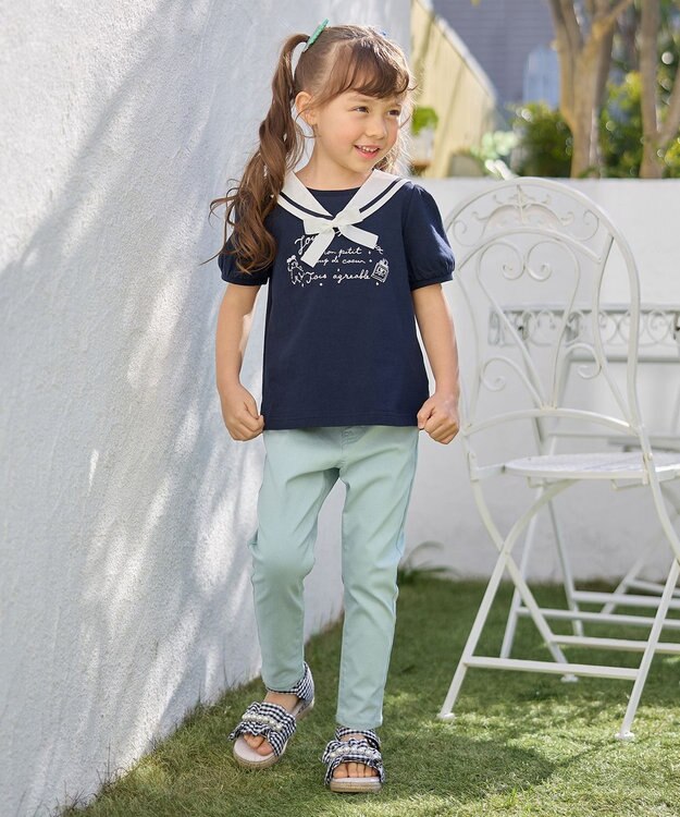 ANY KIDS セーラーカラー Tシャツ ネイビー