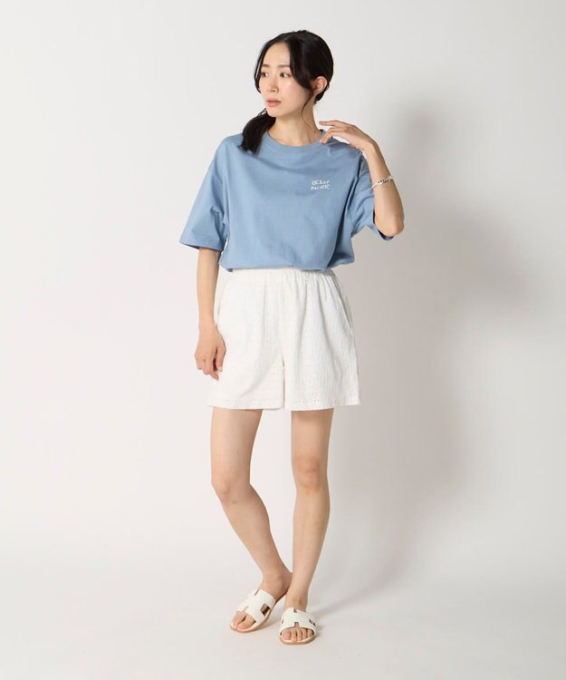 OP／FILA 【Ocean Pacific】レースショートパンツ ホワイト