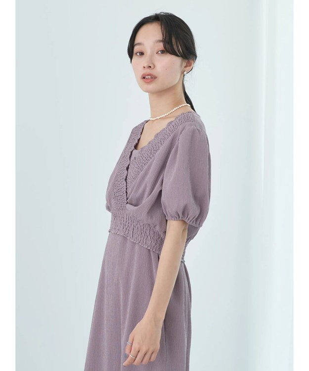 earth music&ecology ＳＥＴ２点カシュクールプルオーバー＋ワンピース Pink