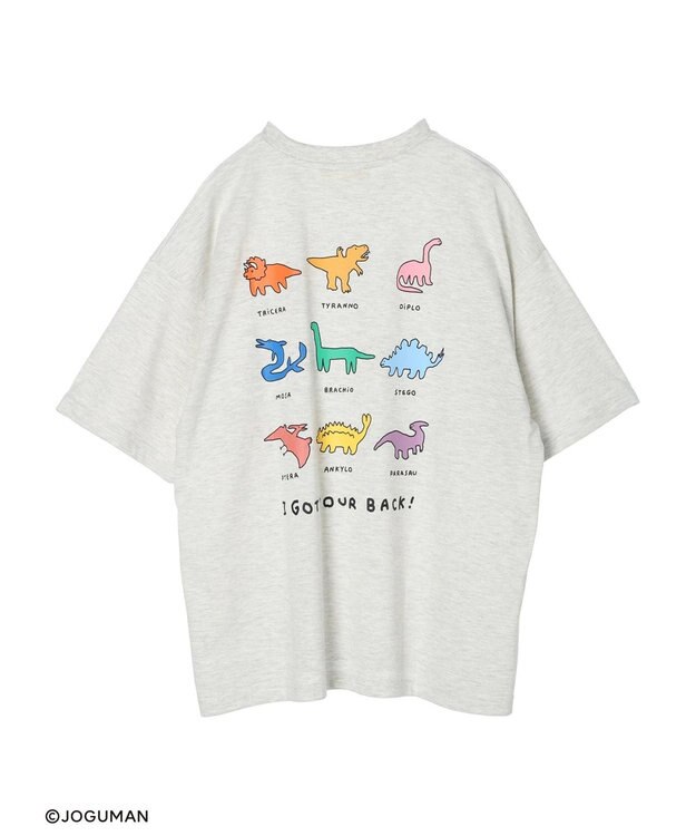 Green Parks ジョグマン／カラフルバックプリントＴシャツ Oatmeal