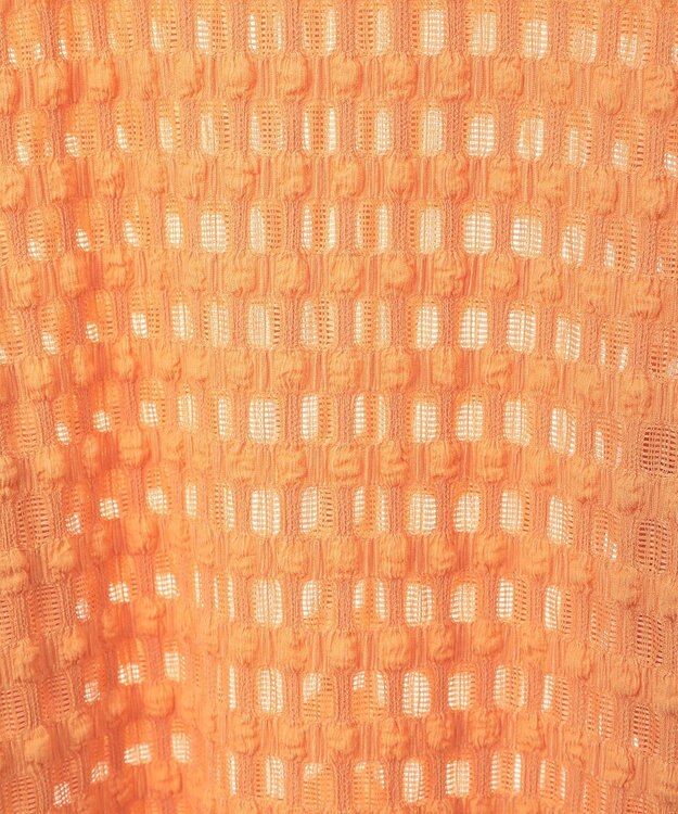 Green Parks クロップドボートネック表面感プルオーバー Orange