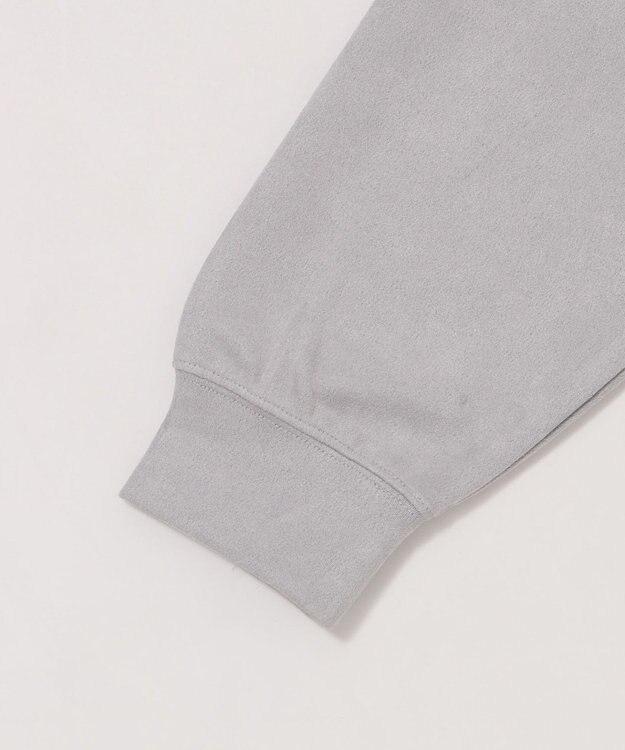 WEGO 【ユニセックス着用ITEM/MLサイズ展開】フェイクスウェードZIPパーカー ライトグレー