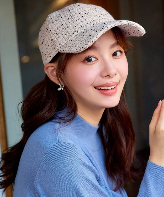 Tiaclasse ツイードキャップ アイボリー