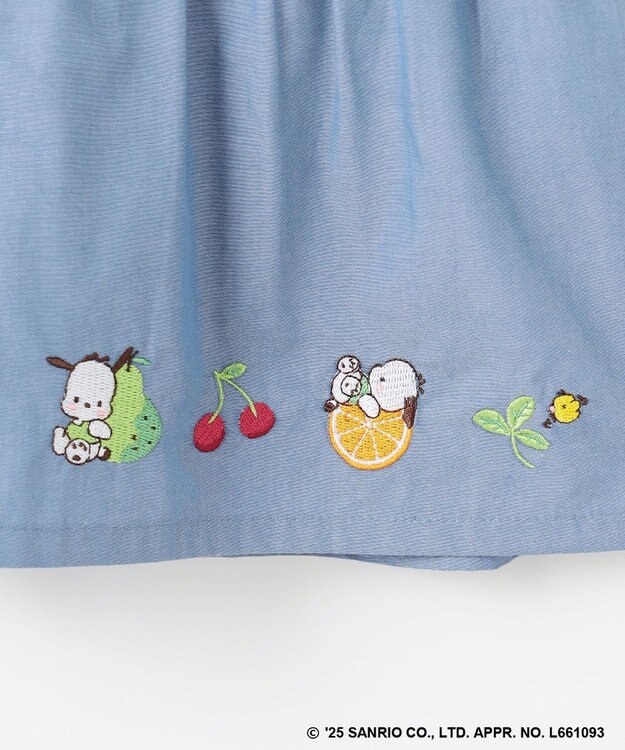 ANY KIDS 【any FAM ×サンリオキャラクターズ】裾刺繍 キュロット ポチャッコ×デニム