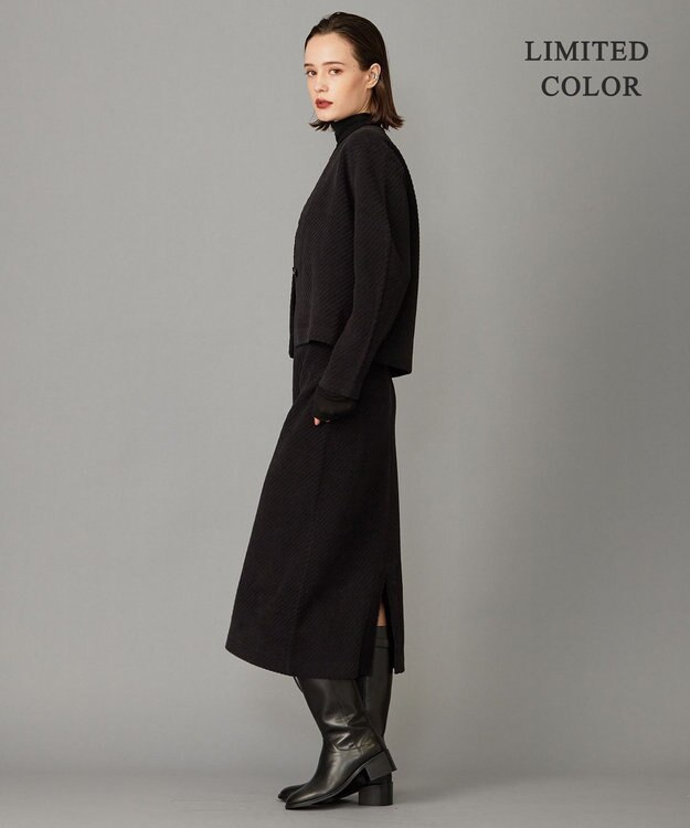 ICB L 【WEB限定カラーあり・洗える】 ジオメトリックパターン カーディガン チャコール系［WEB限定］