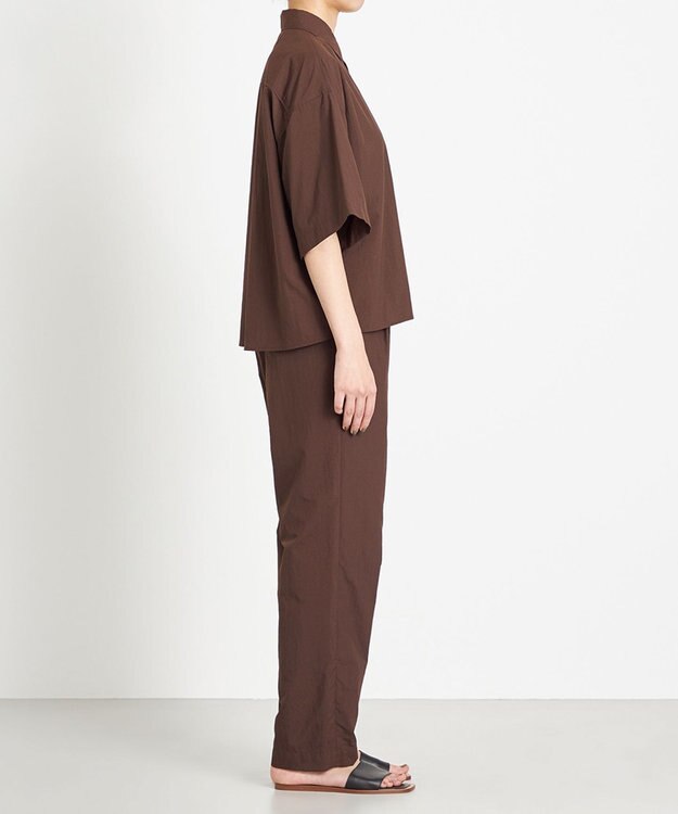 NAVE 【ReNAVE　撥水機能・UVカット・透湿・接触冷感・洗える】ナイロンタスランシャツ ダークブラウン系