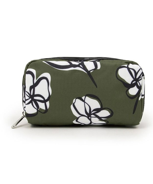 LeSportsac RECTANGULAR COSMETIC/オリーブフローラルシルエット オリーブフローラルシルエット