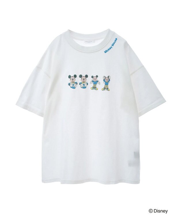 Green Parks ミッキーフレンド／体操プリント半袖ＴＥＥ Off White