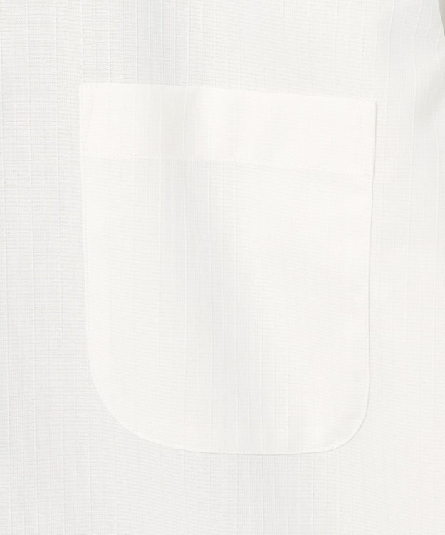 GOTAIRIKU 春夏向け【形態安定】SUMMERPREMIUMPLEATS_スナップダウンカラー _織柄_ 長袖ドレスシャツ(26年モデル) ホワイト系1(ドビーストライプ)